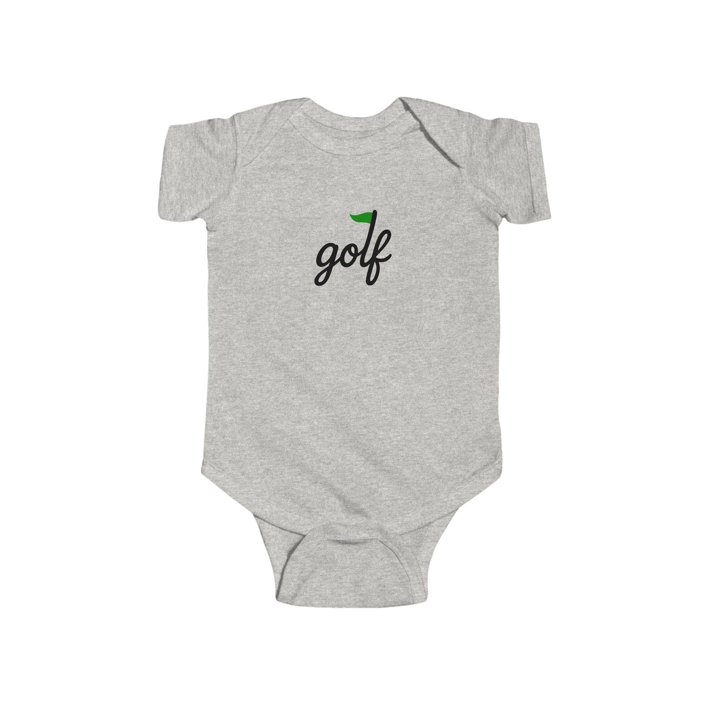 golf logo baby onesie - green