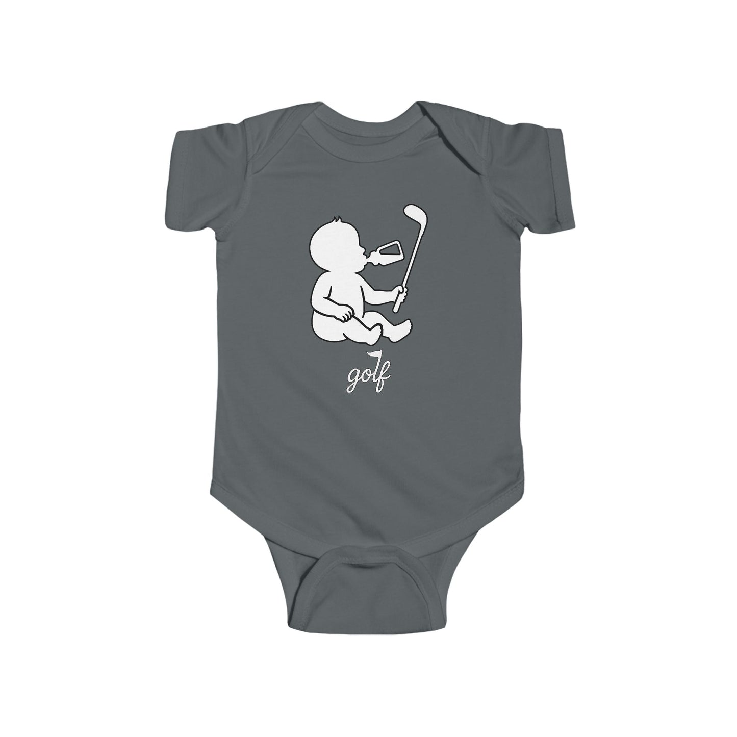 Baby Weekend Warrior Onesie - White/Black