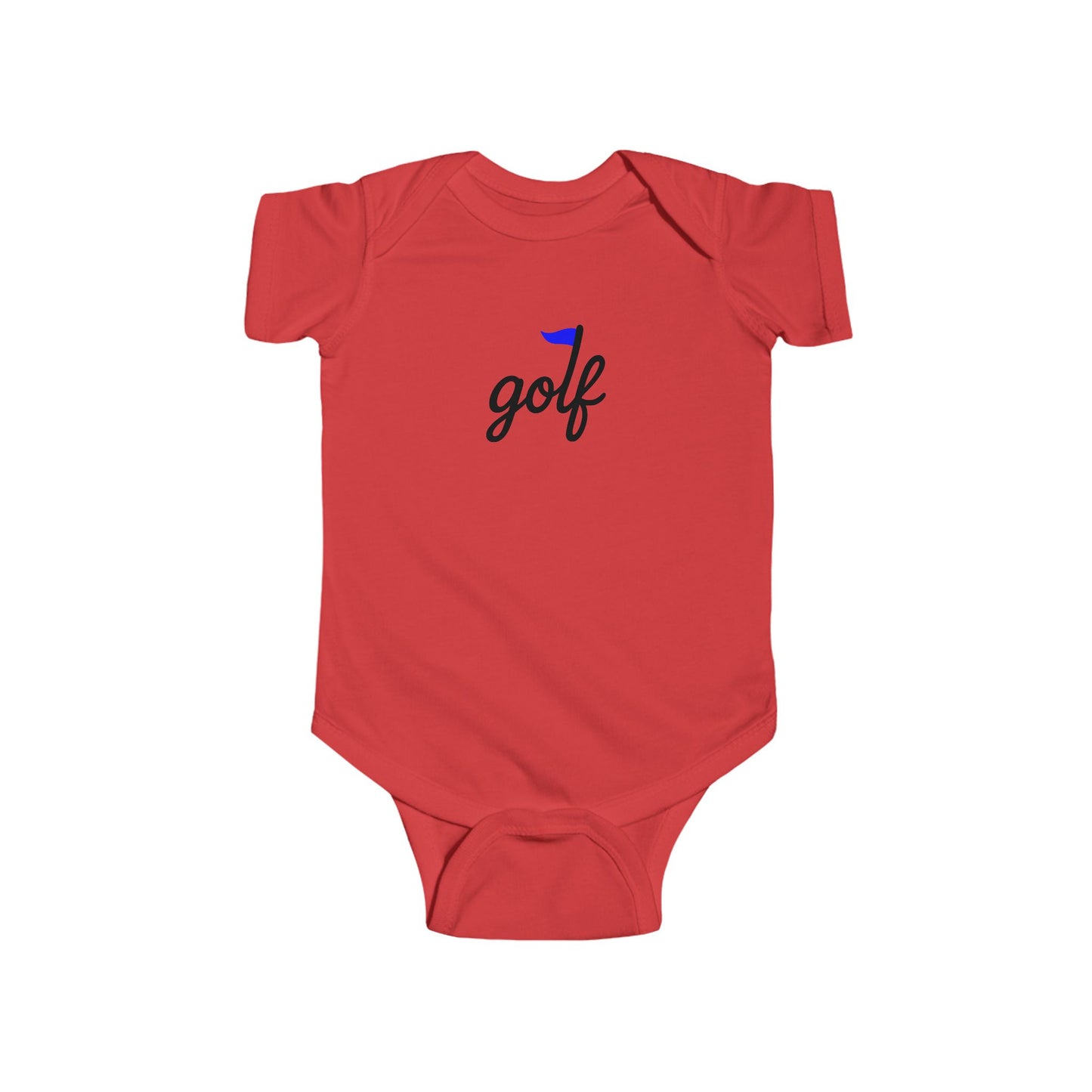 golf logo baby onesie - blue