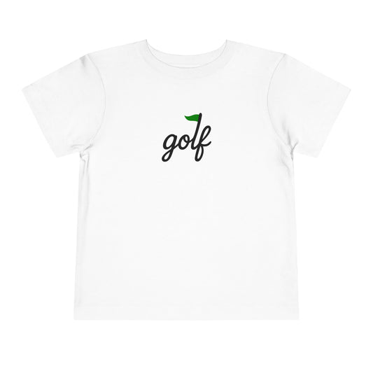 golf logo toddler tee - green